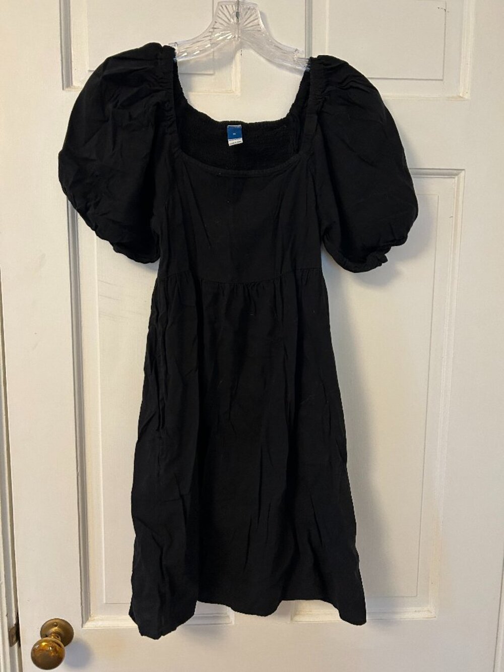 Old Navy Black Cotton Dress with Smocked Back Size XS